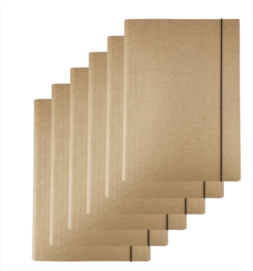 Sammelmappe mit Gummiband, Karton, A4 x6